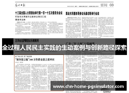 全过程人民民主实践的生动案例与创新路径探索