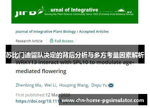 苏比门迪留队决定的背后分析与多方考量因素解析